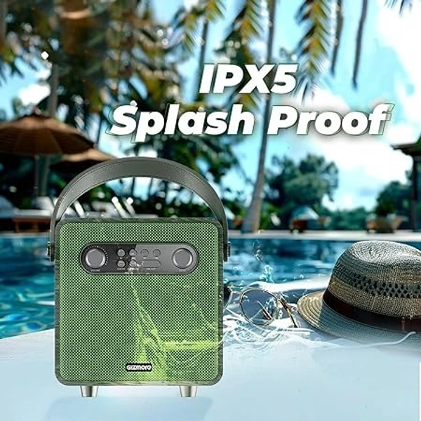 GIZMORE BEATBOX MS520 BLUETOOTH PORTABLE SPEAKER 20 WATT  - Green, 36, 14, 19