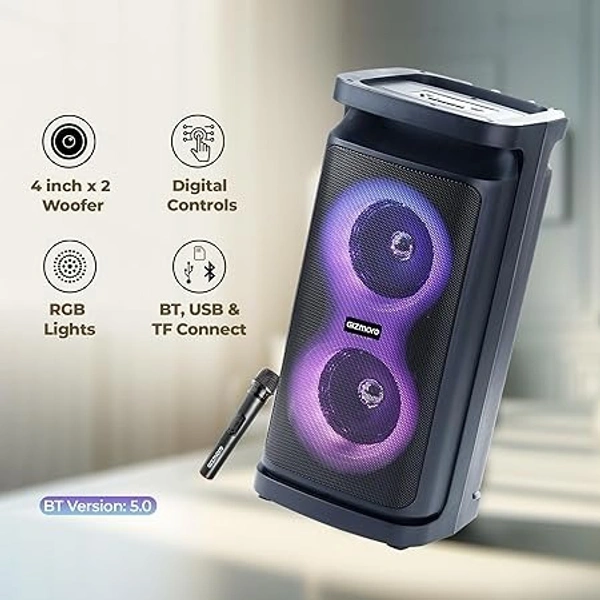 GIZMORE T40 THUNDER ATOM 40-WATT PARTY SPEAKER - Black, 16, 40.6, 16