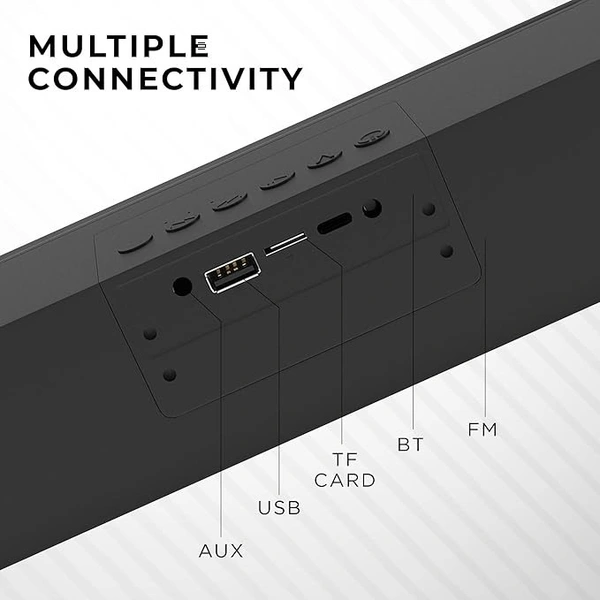 GIZMORE 1200 ULTRA BLUETOOTH SOUNDBAR 12 WATT - Black, 38.5, 5.5, 6.6