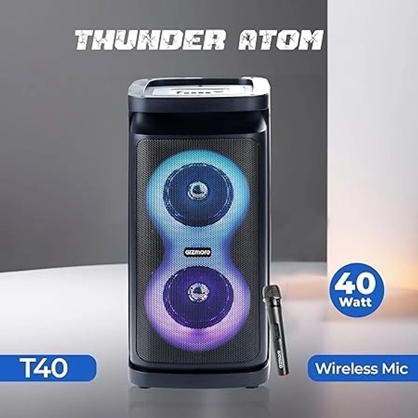 GIZMORE T40 THUNDER ATOM 40-WATT PARTY SPEAKER - Black, 16, 40.6, 16