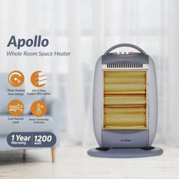 GREENCHEF APOLLO HALOGEN ROOM HEATER - Gray, 28, 34, 15