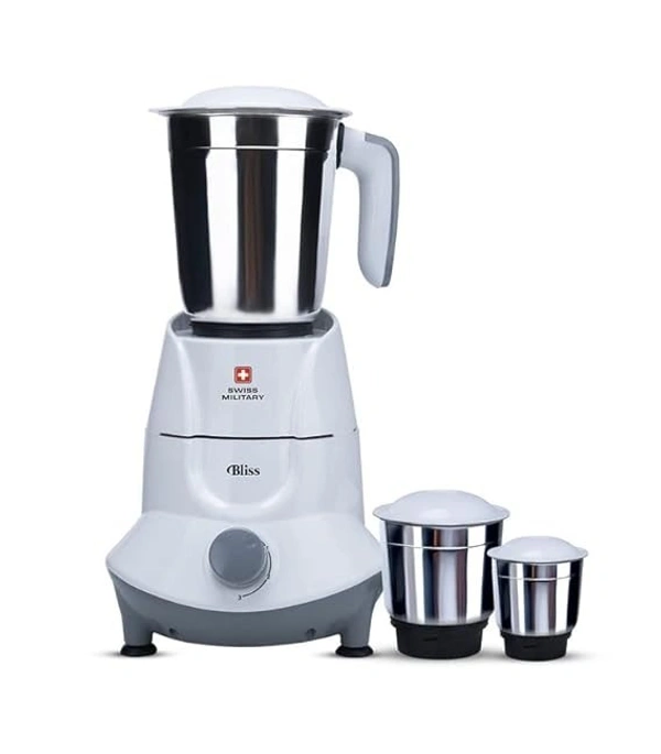 SWISS MILITARY BLISS MIXER GRINDER 500W 3JAR - White, 29, 41, 40