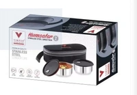 VIRTUE HUMSAFAR LUNCH BOX 2 CONTAINERS - Gray, 22, 7, 13