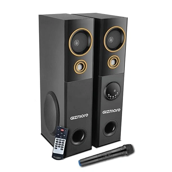 GIZMORE TALLBOY DT8500 80WATT WIRELESS TOWER SPEAKER - Black