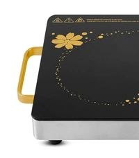 SWISS MILITARY Emporia Black and Silver Infrared Induction Cooktop with Variable Temperature Control, 2200 Watts - Black, 43, 6, 28