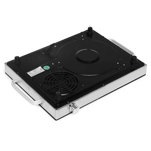SWISS MILITARY Emporia Black and Silver Infrared Induction Cooktop with Variable Temperature Control, 2200 Watts - Black, 43, 6, 28