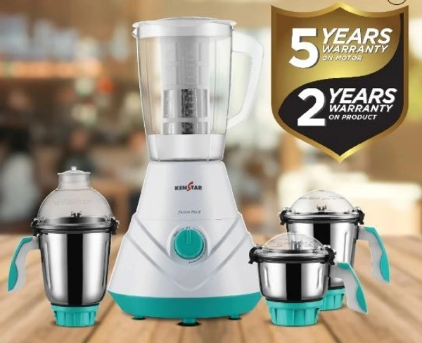 KENSTAR FUSION PRO 800-WATT MIXER GRINDER WITH 4 JARS - Turquoise Blue, 25, 25, 24