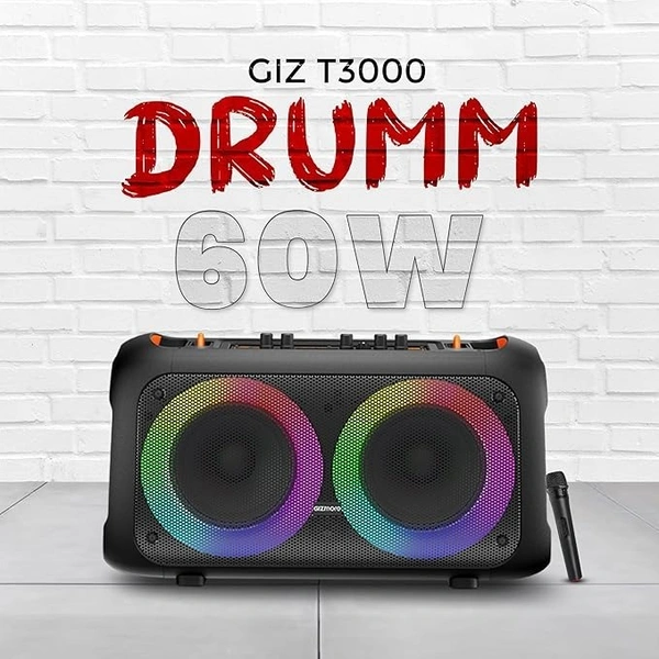 GIZMORE T 3000 TROLLEY SPEAKER 60W - Black