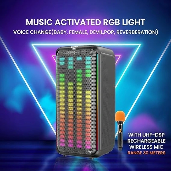 GIZMORE THUNDER 160W HIGH BASS PARTY SPEAKER - Black