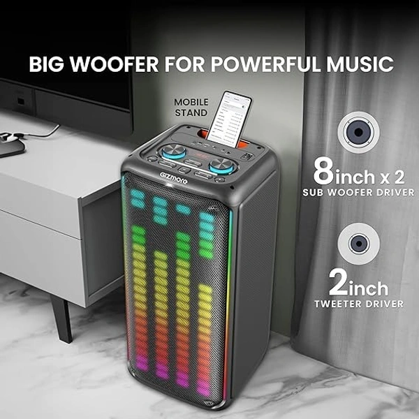 GIZMORE THUNDER 160W HIGH BASS PARTY SPEAKER - Black