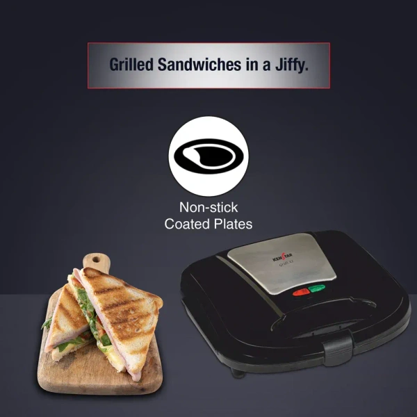 KENSTAR SANDWICH MAKER GRILLI XL - Black, 24, 11, 25