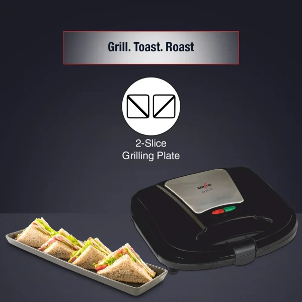 KENSTAR SANDWICH MAKER GRILLI XL - Black, 24, 11, 25