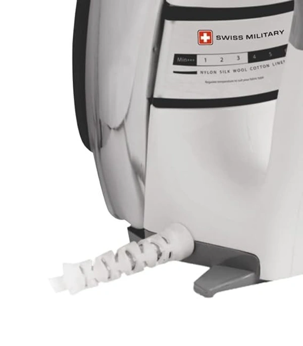 SWISS MILITARY Luxura Plancha Heavyweight Dry Iron 1000 Watts - White, 26, 11, 23