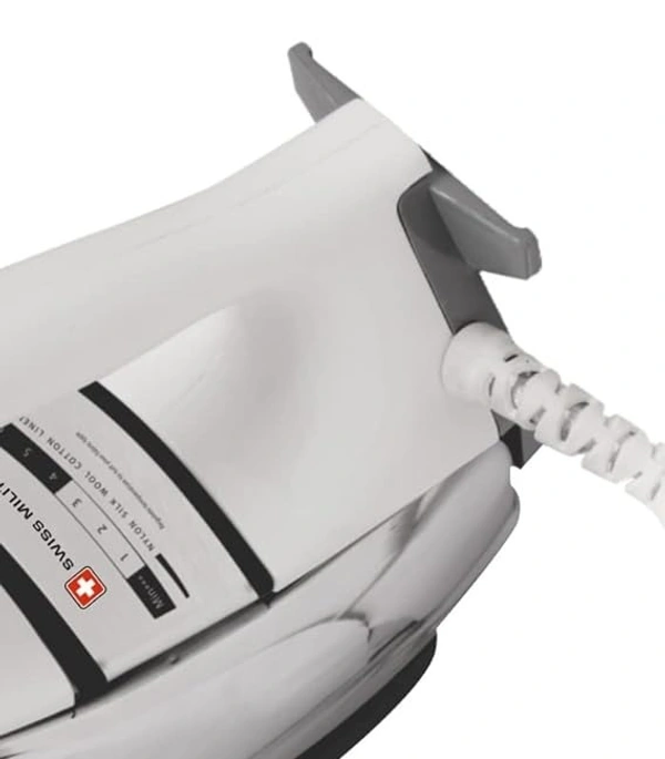 SWISS MILITARY Luxura Plancha Heavyweight Dry Iron 1000 Watts - White, 26, 11, 23