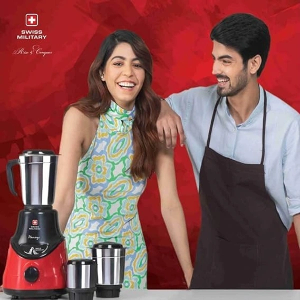 SWISS MILITARY MAGGIA MIXER GRINDER 500 WATT - Red, BLACK, 28, 18, 15
