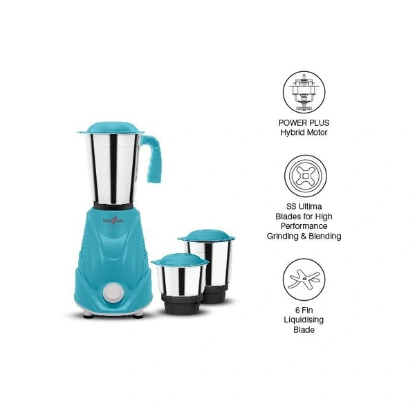 KENSTAR MIXTOR 500-WATT MIXER GRINDER 3 JARS - Cerulean, 23, 23, 16