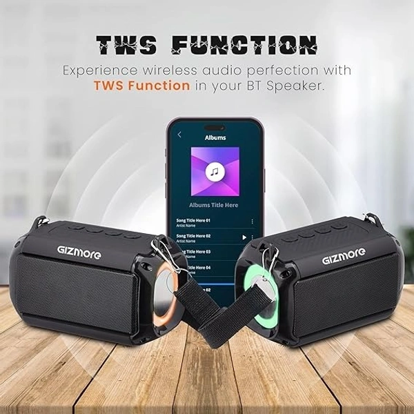 GIZMORE DYNAMITE 10-WATT BLUETOOTH SPEAKER - Black