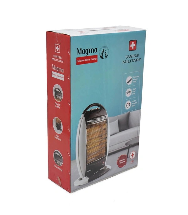 SWISS MILITARY MAGMA 1200 WATT ROOM HEATER - Gray, 35, 50, 12