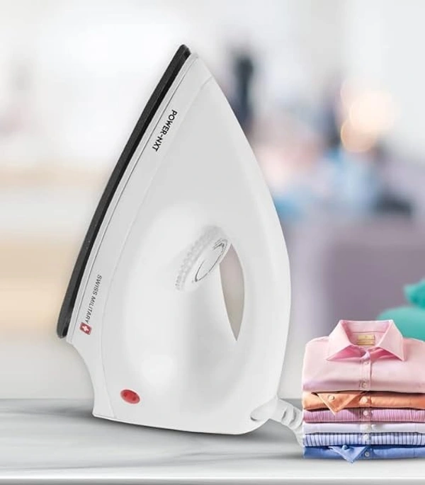 SWISS MILITARY POWER NXT 1000-WATT DRY IRON - White, 26, 11, 23