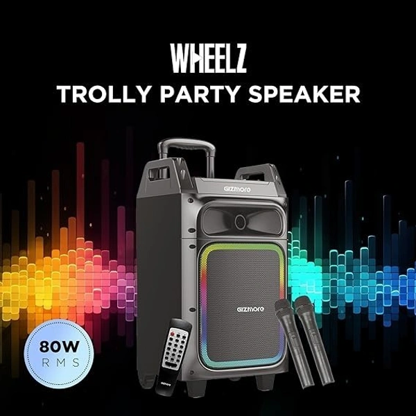 GIZMORE T5000 PRO 80-WATT TROLLEY SPEAKER - Black