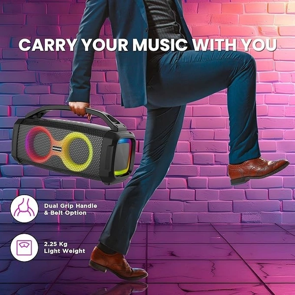 GIZMORE THUNDER BUDDY 60W PORTABLE PARTY SPEAKER WITH HIGH BASS - Black