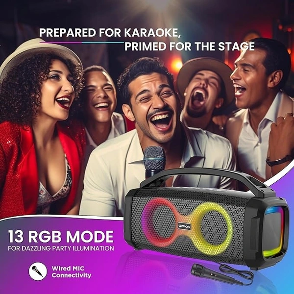 GIZMORE THUNDER BUDDY 60W PORTABLE PARTY SPEAKER WITH HIGH BASS - Black