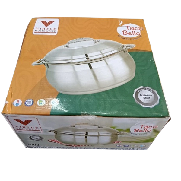 VIRTUE TACO BELLO INSULATED THERMOWARE CASSEROLE 2000 ML - Gray, 22, 12, 22