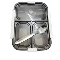 VIRTUE FOOD TIME 3 PARTITION LUNCH BOX - Gray, 22, 7, 16