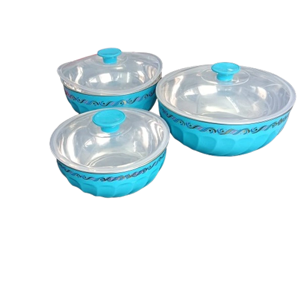 VIRTUE FESTIVA 3PCS SERVING BOWL SET - Cerulean, 23, 23, 23