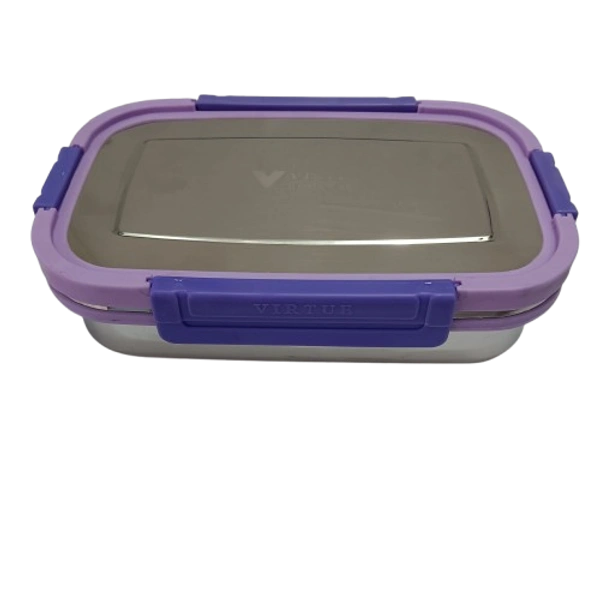 VIRTUE GOURMET LARGE 2PC SET STAINLESS STEEL LUNCH BOX - Gray, 20, 10, 15