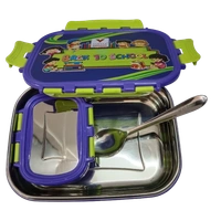 VIRTUE FUNTIME BIG STAINLESS STEEL LUNCH BOX - Blue, 15, 10, 12