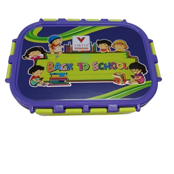 VIRTUE FUNTIME BIG STAINLESS STEEL LUNCH BOX - Blue, 15, 10, 12