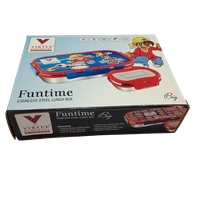 VIRTUE FUNTIME BIG STAINLESS STEEL LUNCH BOX - Blue, 15, 10, 12