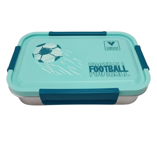 VIRTUE WONDER MEAL LARGE 2PC SET STAINLESS STEEL LUNCH BOX - Cyan Aqua, 20, 10, 15