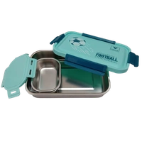 VIRTUE WONDER MEAL LARGE 2PC SET STAINLESS STEEL LUNCH BOX - Cyan Aqua, 20, 10, 15
