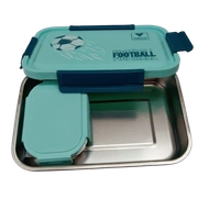 VIRTUE WONDER MEAL LARGE 2PC SET STAINLESS STEEL LUNCH BOX - Cyan Aqua, 20, 10, 15