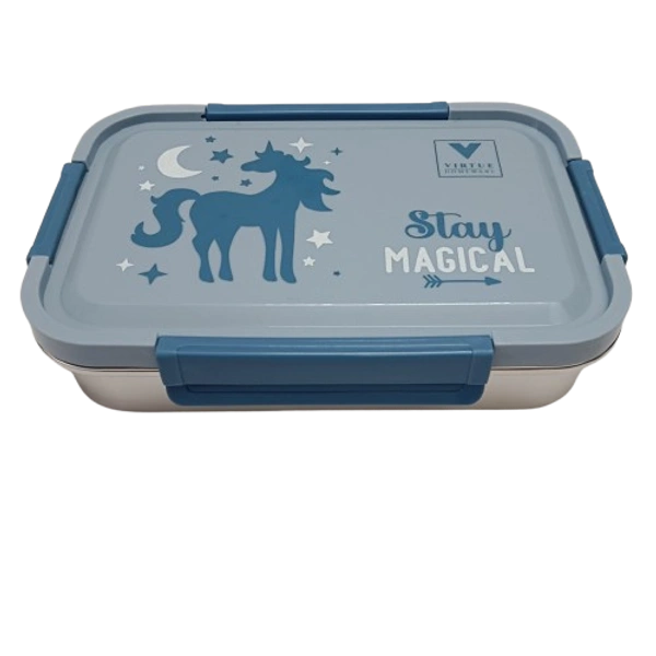 VIRTUE WONDER MEAL LARGE 2PC SET STAINLESS STEEL LUNCH BOX - Blue, 20, 10, 12