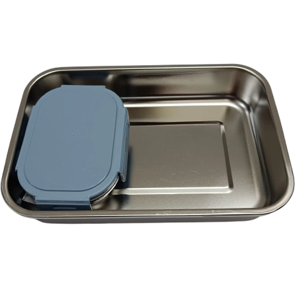 VIRTUE WONDER MEAL LARGE 2PC SET STAINLESS STEEL LUNCH BOX - Blue, 20, 10, 12