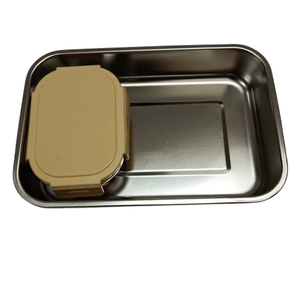 VIRTUE WONDER MEAL LARGE 2PC SET STAINLESS STEEL LUNCH BOX - Web Orange, 20, 10, 12