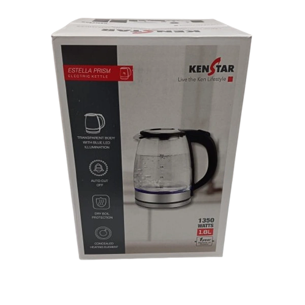 KENSTAR ESTELLA PRISM 1.8L ELECTRIC KETTLE - Black, 22.5, 24.2, 16.5