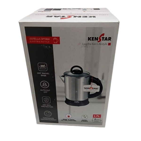 KENSTAR ESTELLA OPTIMA 1.7L STAINLESS STEEL ELECTRIC KETTLE - Gray, 24.2, 27, 15.4