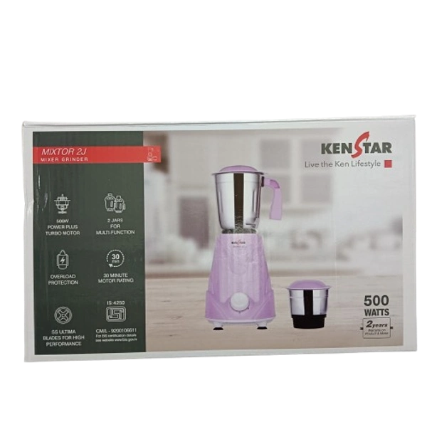 KENSTAR MIXTOR 2J 500-WATT MIXER GRINDER 2 JARS - Pink, 23, 23, 16.5