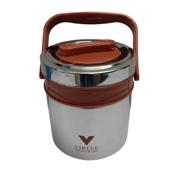 VIRTUE STEEL ON 3 INSULATED TIFFIN WITH 3 STAINLESS STEEL CONTAINERS - Monsoon, 15, 16, 15