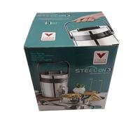 VIRTUE STEEL ON 3 INSULATED TIFFIN WITH 3 STAINLESS STEEL CONTAINERS - Monsoon, 15, 16, 15