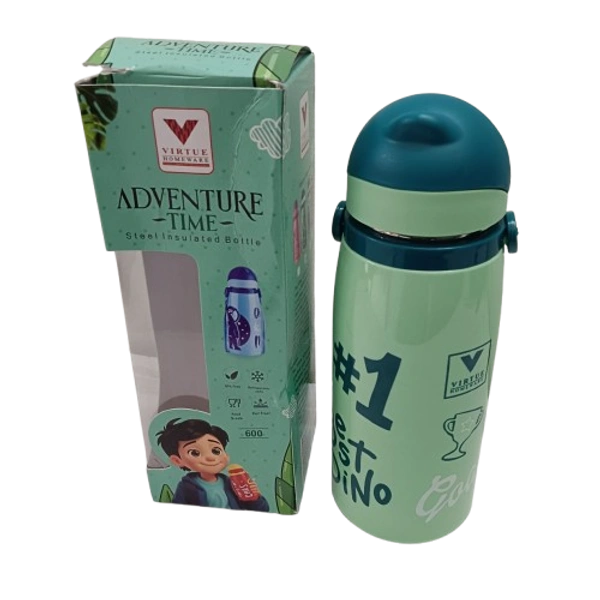 VIRTUE ADVENTURE TIME 600 ml INSULATED WATER BOTTLE  - Spring Rain, 8, 20, 8
