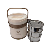 VIRTUE VOGUE 3 INSULATED TIFFIN WITH 3 STAINLESS STEEL CONTAINERS - Primrose, 15, 16, 15