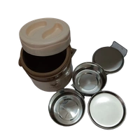 VIRTUE VOGUE 3 INSULATED TIFFIN WITH 3 STAINLESS STEEL CONTAINERS - Primrose, 15, 16, 15