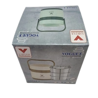 VIRTUE VOGUE 3 INSULATED TIFFIN WITH 3 STAINLESS STEEL CONTAINERS - Primrose, 15, 16, 15