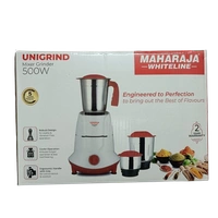 MAHARAJA WHITELINE UNIGRIND 500-WATT MIXER GRINDER 3 JARS - White, 39.5, 27.5, 22