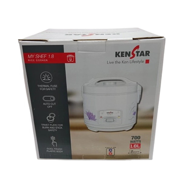 KENSTAR MY SHEF 1.8L RICE COOKER - White, 27, 26, 27